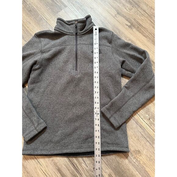 The North Face Mens Fleece 1/4 Zip Pullover Jacket Heather Gray Men’s Small - Picture 3 of 8